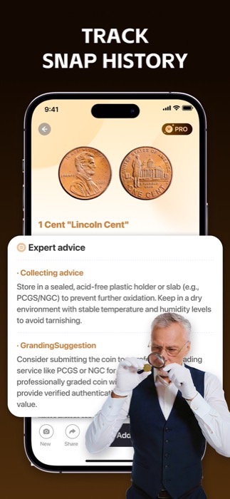 My Coins screen listing a personal coin collection